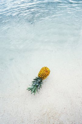 Pineapple on beach